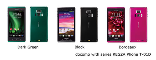 docomo with series REGZA Phone T-01D